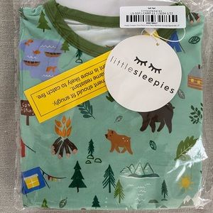 Little sleepies happy camper two piece short sleeve 2T